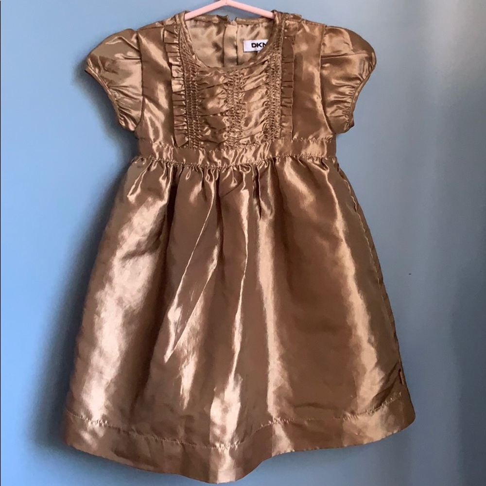 NWOT DKNY Golden Toddler Ruffle Dress